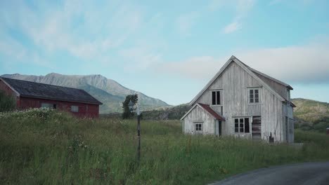 Old-Wooden-Cottage-Near-Skrolsvik-Fort-Museum-In-Norway
