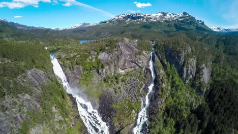 Aerial-footage-Latefossen-waterfall-Norway
