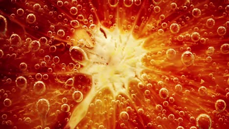 Abstract-background.-A-citrus-close-up-with-bubbles