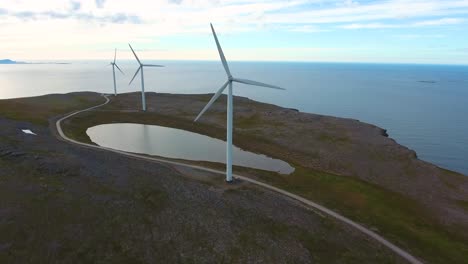 Windmills-for-electric-power-production-Havoygavelen-windmill-park-Norway
