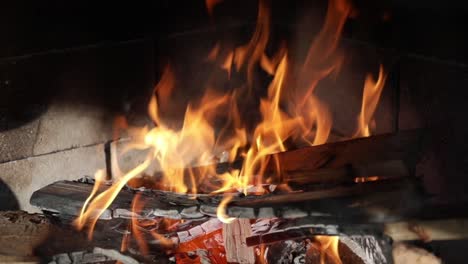 Fireplace-burning-wood-slow-motion-background