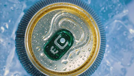 Aluminum-Soda-Tin-Can-Lid-Cover-of-soft-drink-on-ice-goes-around-the-circle.
