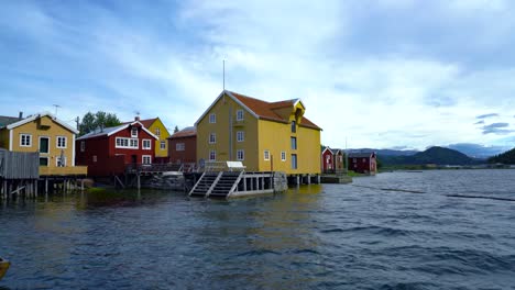 Old-colored-houses-in-Mosjoen-Norway