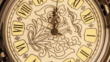 Spiral-clock-track-of-time.-Antique-clock-dial-close-up.-Vintage-pocket-watch.