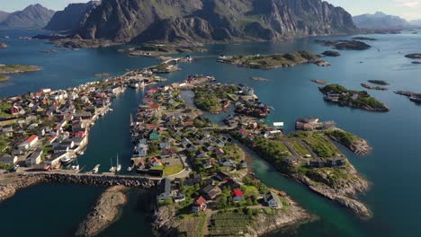 Henningsvaer-Lofoten-is-an-archipelago-in-the-county-of-Nordland,-Norway.
