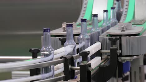 Bottles-on-production-line-plant-or-factory