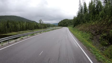 Vehicle-point-of-view-Driving-a-Car-on-a-Road-in-Norway