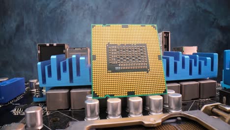 Nahaufnahme-Des-CPU-Chip-Computer-Zentralprozessors.-Modernes-Computertechnologiekonzept.