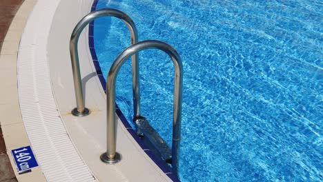 Grab-bars-ladder-in-the-swimming-pool