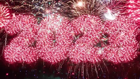 New-year-eve-Christmas-fireworks-with-numbers-2023-from-volleys.
