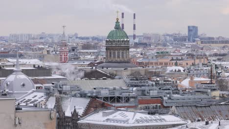 Blick-Auf-St.-Petersburg-Von-Der-Kolonnade-Der-Kathedrale-St.-Isaac.