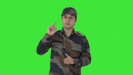 Indian-army-man-talking-to-the-camera-Green-screen