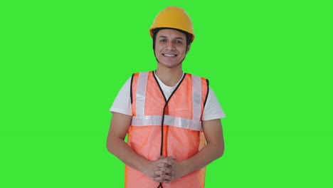 Happy-Indian-construction-labour-smiling-to-the-camera-Green-screen