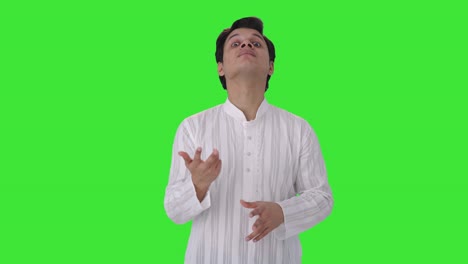 Indian-man-asking-what-question-Green-screen