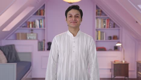 Happy-Indian-man-smiling-in-traditional-outfit