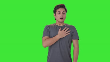 Indian-man-having-a-heart-attack-Green-screen