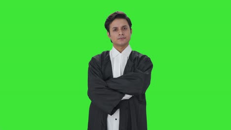 Porträt-Eines-Selbstbewussten-Indischen-Anwalts-Auf-Grünem-Bildschirm