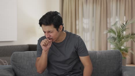 Sick-Indian-man-suffering-from-cold-and-cough