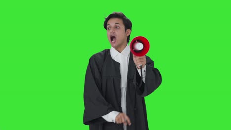 Angry-Indian-lawyer-protesting-for-rights-Green-screen