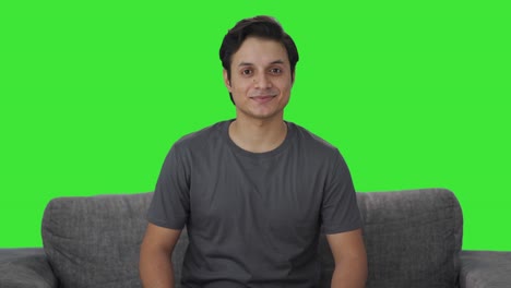 Happy-Indian-man-smiling-to-the-camera-Green-screen
