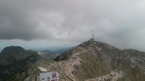 Weather-stations-and-radio-towers-on-the-peak-of-Lovćen-Mountain-have-a-view-of-the-Bay-of-Kotor-and-the-Adriatic-Sea