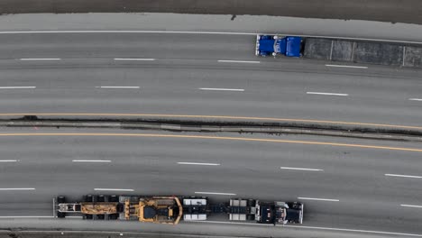 Birds-eye-view-of-Commercial-Long-haul-trucks-on-the-Coquihalla-Highway