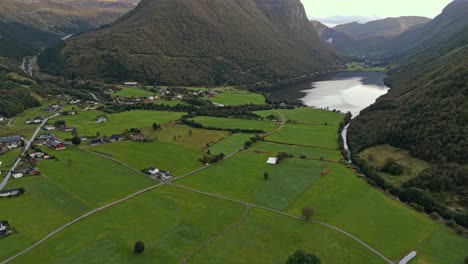 Aerial-over-Syvde,-Vanylven-Municipality,-Norway