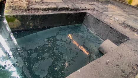 Chemical-waste-water-on-the-drain