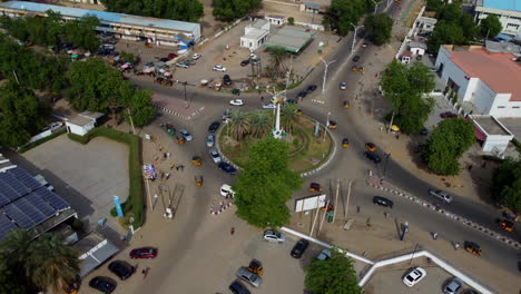 Rotonda-En-La-Ciudad-De-Maduguri,-Estado-De-Borno,-Norte-De-Nigeria