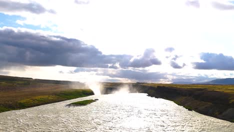 Gullfoss-Falls,-seen-from-this-aerial-perspective,-captures-essence-of-Iceland's-natural-wonder-and-stands-as-testament-to-incredible-power-of-natural-world
