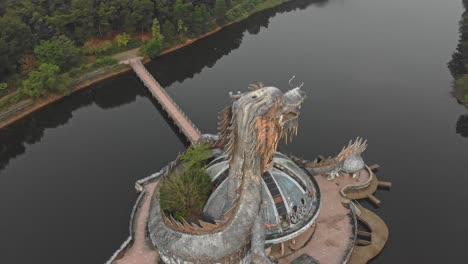 Top-view-of-big-dragon-at-Abandoned-Waterpark