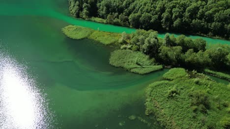 pure-green-blue-waters-lake-with-tiny-waves-land-turquois-rivers-of-flow-secluded-islands-of-forests-untouched-reservoir-nature-at-its-finest-form-far-away-from-western-world-and-society-natural-air