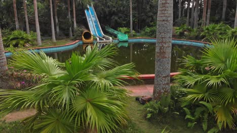 Side-panning-shot-of-swimming-pool-at-Abandoned-Waterpark