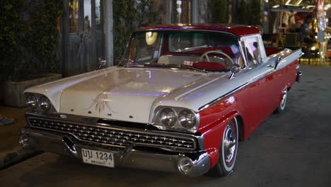 1957-Ford-Fairlane-500-Classic-Vintage-Car-At-Rod's-Antique-Marketplace-In-Bangkok,-Thailand