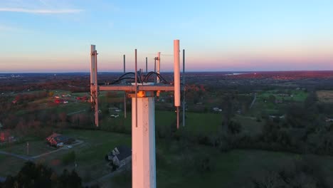 Aerial-Cell-Tower-at-Sunset:-Reception-in-Forest