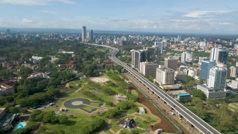 Aerial-view-of-Nairobi,-Republic-of-Kenya,-East-Africa