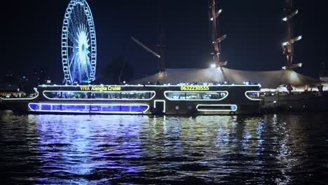 A-night-view-timelapse-of-the-Ferris-wheel-and-Asiatique-The-Riverfront-on-the-Chao-Phraya-River-in-Bangkok