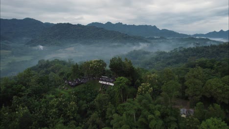 Punthuk-Setumbu-Scenic-Overlook-in-Bali-Mountains,-Aerial-Drone-Landscape