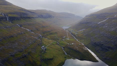 Drone-footage-of-the-the-Saksun-village-on-the-Streymoy-island-in-the-Faroe-Islands