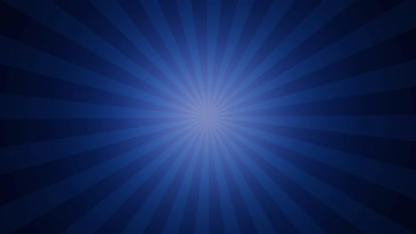 Rotierender-Blauer-Lichtstoß-Auf-Dunkelblauem-Hintergrund---Lichtstrahlen-Aus-Der-Mitte,-Retro-Hintergrund