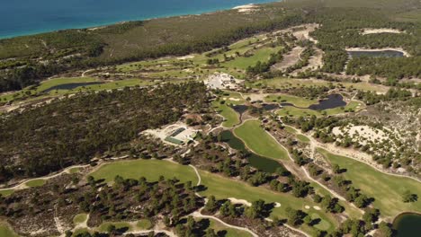 Golflandschaft-Drohnenaufnahme-In-Portugal