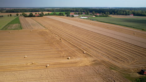 Aerial-view-of-farmland-after-harvest-in-Poland