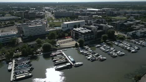 Lincoln-University-Brayford-Pool-Waterfront-Boote-Luftaufnahme