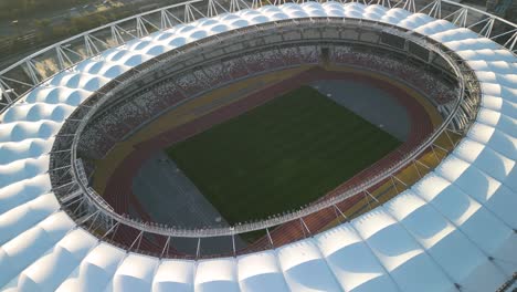 Boom-Shot-Above-Modern-Stadium---National-Athletic-Center-in-Budapest