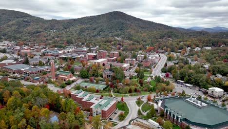 aerial-of-appalachian-state-university-in-boone-nc,-north-carolina