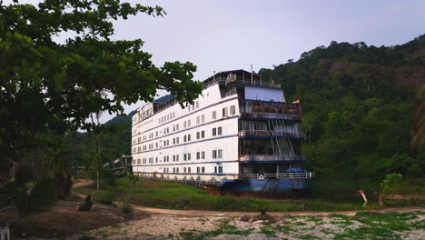 Huge-cruise-boat-in-jungle-lagoon-known-as-Ghost-ship-of-Koh-Chang
