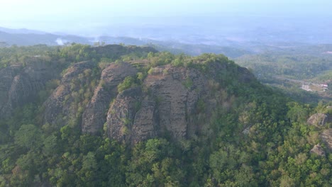 Drone-view-top-of-Nglanggeran-prehistoric-volcano