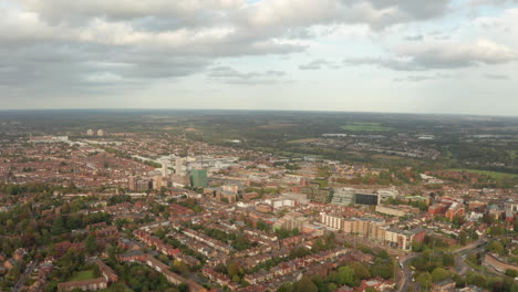 Aerial-shot-towards-central-Watford-town