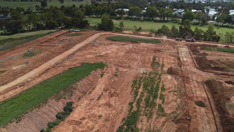 Aerial-overview-of-the-new-stage-at-Silverwoods-Estate-Yarrawonga-showing-machinery-working