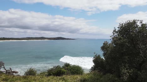 Cinematic-reveal-of-a-hidden-ocean-bay-and-Australian-coastal-headland